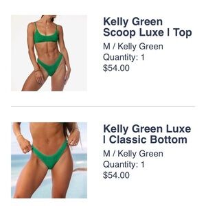 Kelly Green Scoop Luxe Bikini Set